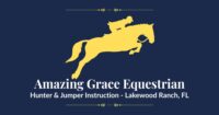 horse and rider jumping - logo for Amazing Grace Equestrian