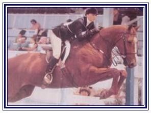 Debbie Natarella horseback riding instructor competing at Devon Horse Show.